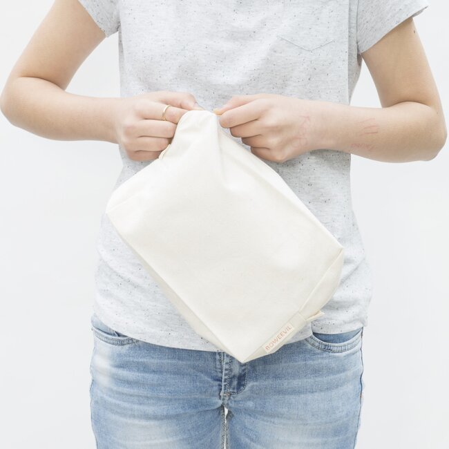 Kosmetiktasche L (22x16x6cm) - Naturweiß