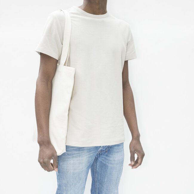 806 GRS tassen Tote 'basic' with long handles - Recycled cotton  - 38 x 42cm