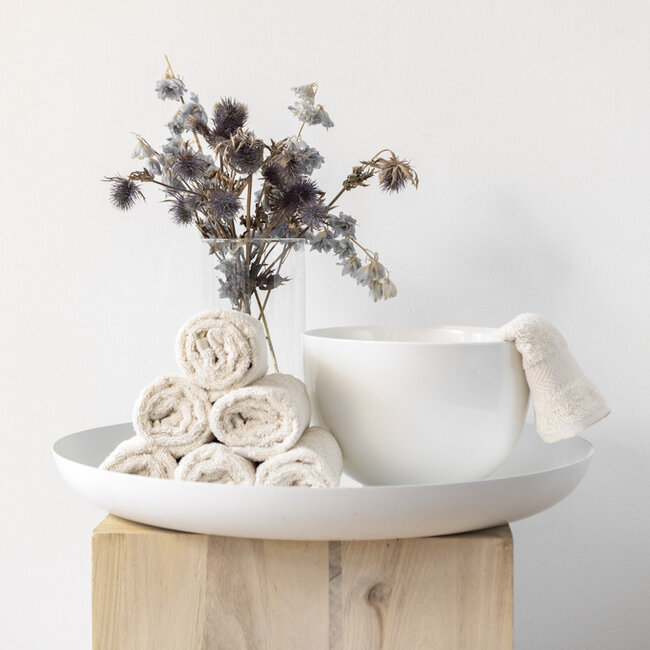 Guest towel 30x50cm - natural white - GOTS