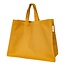 Canvas handbag (36x28x15cm) - gold yellow