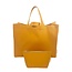 Canvas handbag (36x28x15cm) - golden yellow - GOTS
