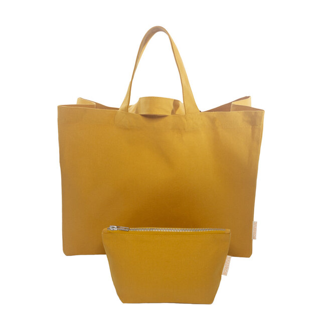 Make-up bag S (18x12x6cm) - golden yellow