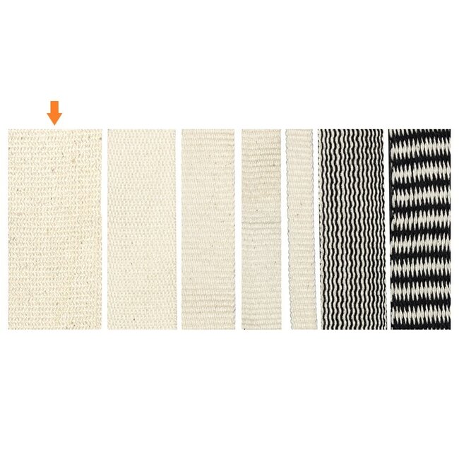Woven tape 38 mm made of 100% organic cotton - 75m