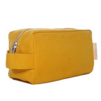 Rectangular toiletry bag  S - golden yellow - GOTS