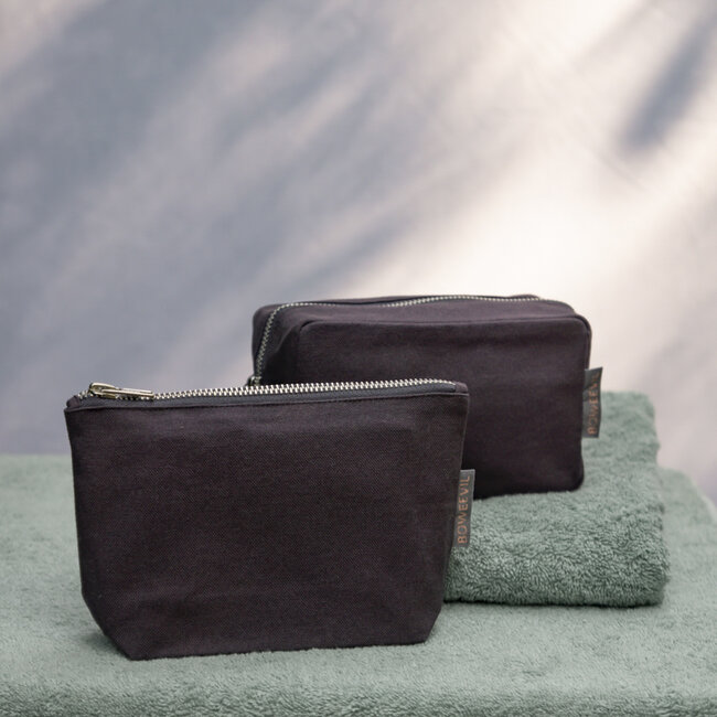 Make-up-Tasche S (18 x 12 cm) - Anthrazit - GOTS