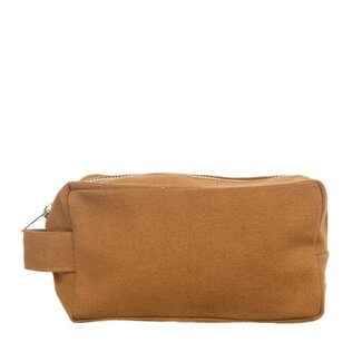 Kosmetiktasche rechteckig S - Kamel - GOTS