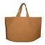 Strandtas - camel - heavy canvas - 60x38cm - GOTS