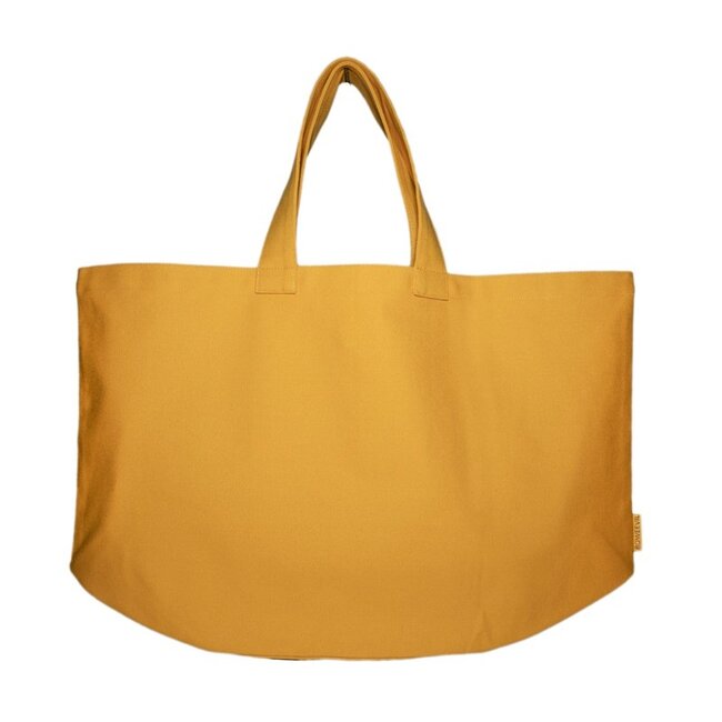 Beach bag - golden yellow - heavy canvas - 60x38cm