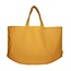 Beach bag - golden yellow - heavy canvas - 60x38cm