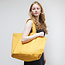 Strandtas - goudgeel - heavy canvas - 60x38cm - GOTS