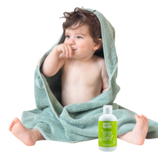 Babycare set - Bo Weevil baby towel met Petit&Jolie baby shampoo