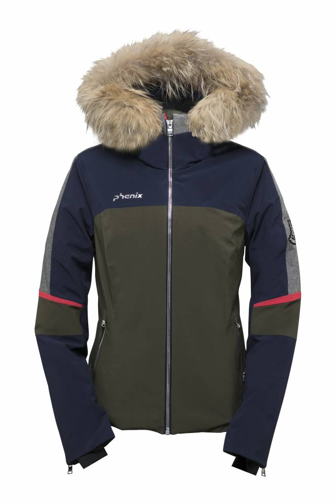 Amanda Hybrid Down Jacket with Raccoon 