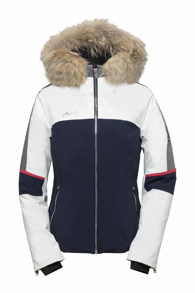 Amanda Hybrid Down Jacket with Raccoon 