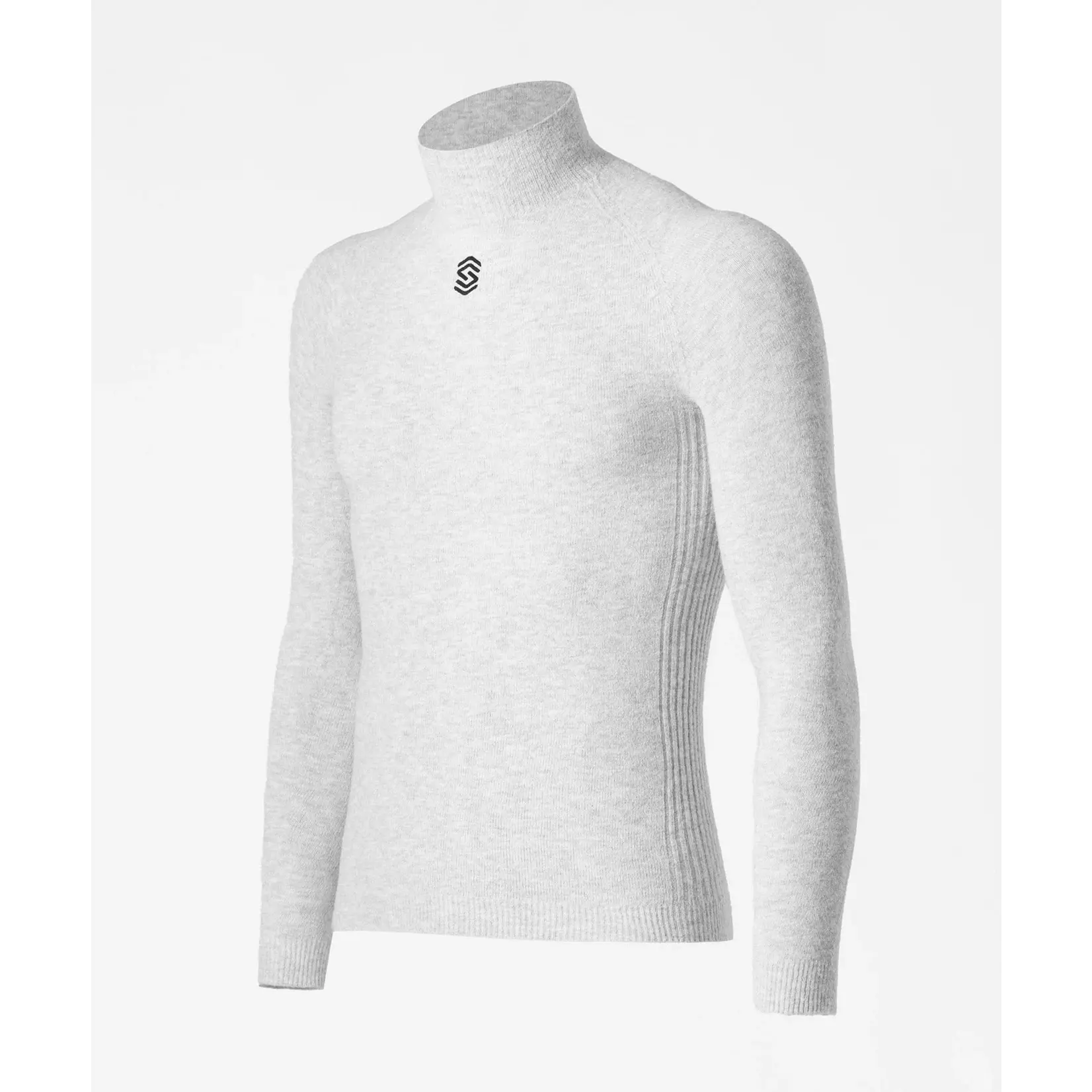 Long Sleeve High Neck Pearl Grey