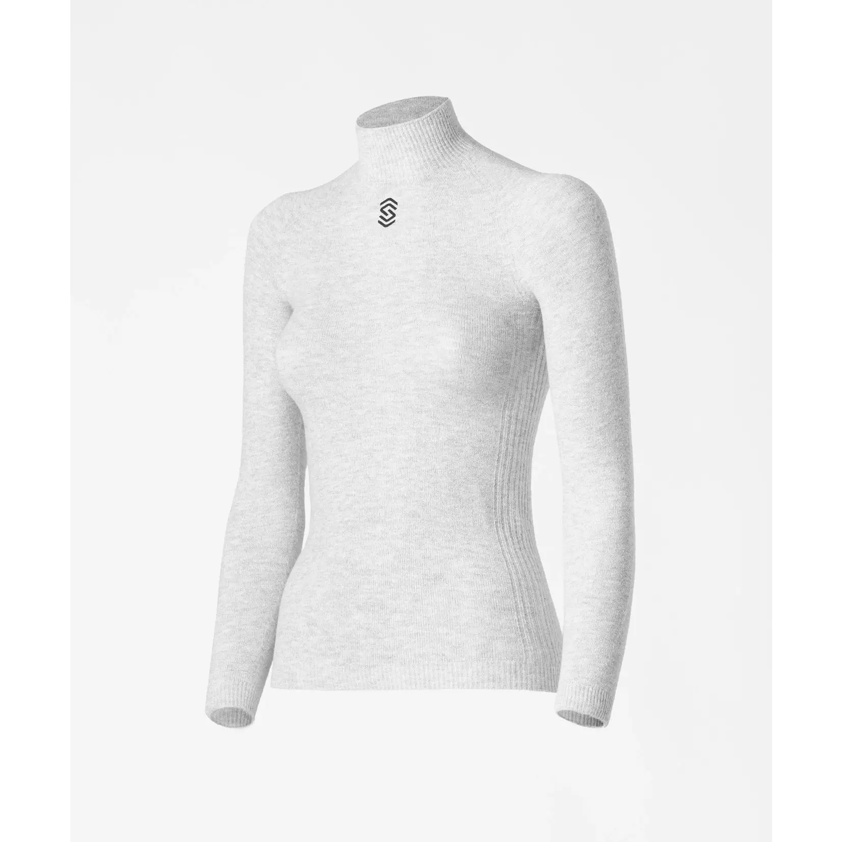 Long Sleeve High Neck Pearl Grey