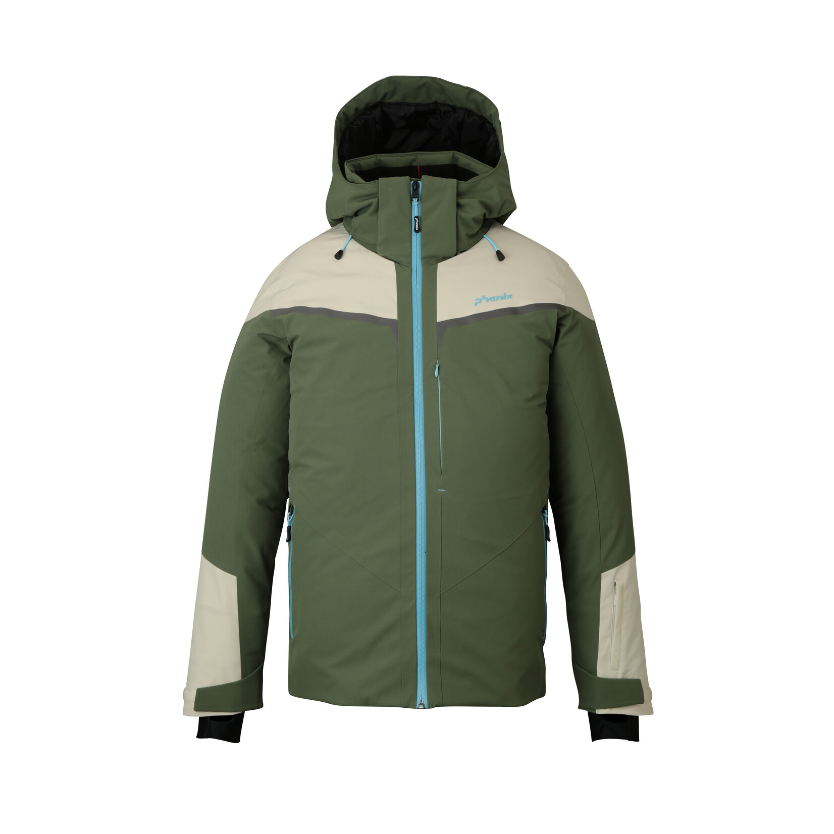Color Combination Jacket Khaki