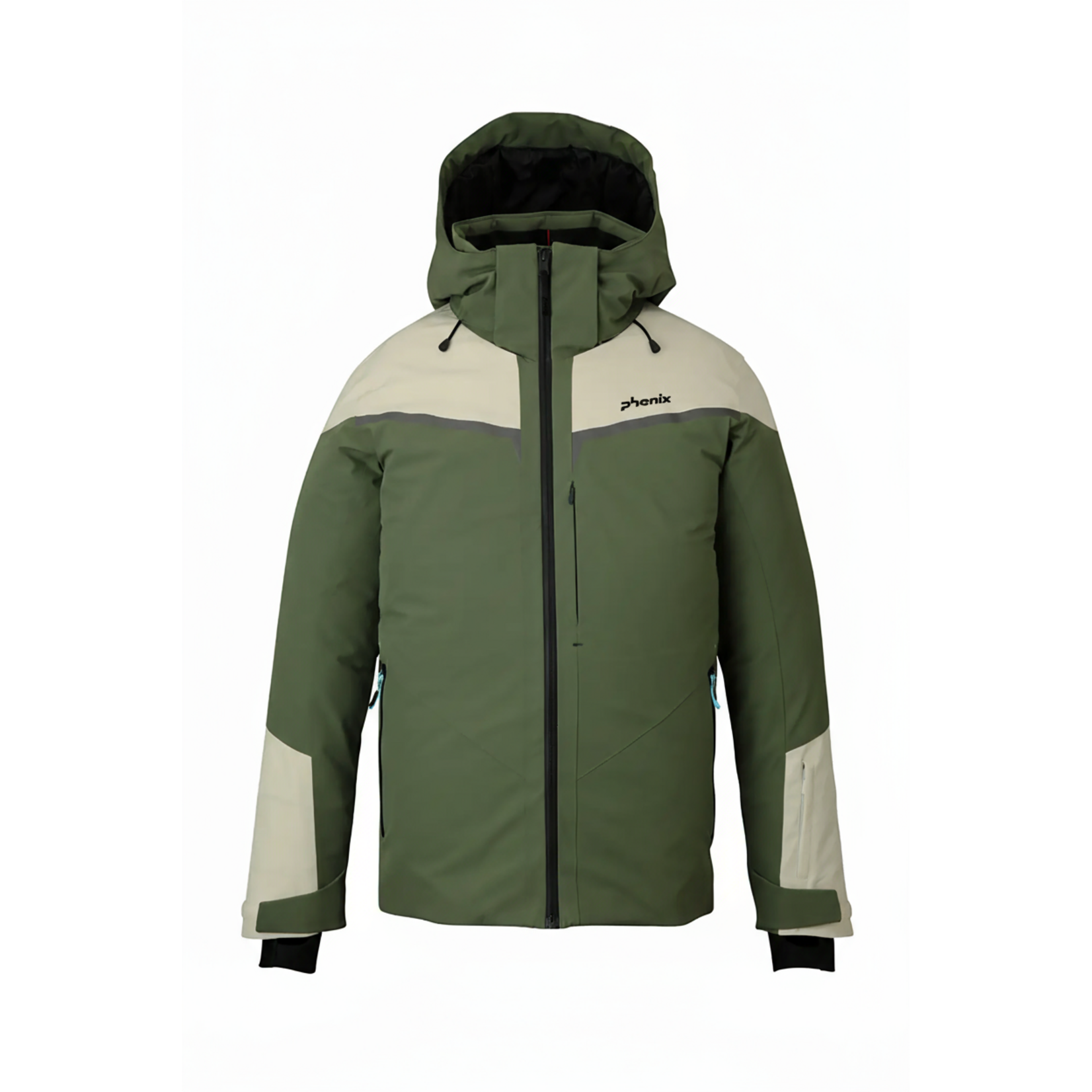 Color Combination Jacket Khaki