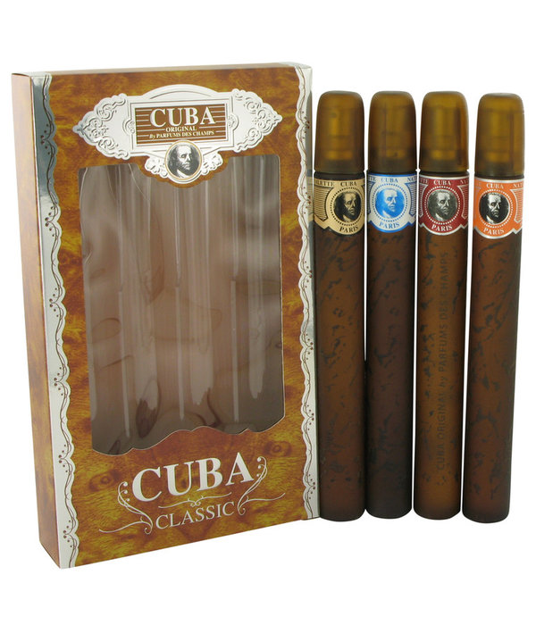 Fragluxe CUBA BLUE by Fragluxe   - Gift Set - Cuba Variety Set includes All Four 30 ml Sprays, Cuba Red, Cuba Blue, Cuba Gold and Cuba Orange