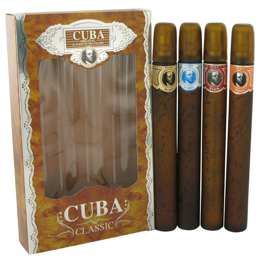 Fragluxe Cuba Gold by Fragluxe   - Gift Set - Cuba Variety Set includes All Four 30 ml Sprays, Cuba Red, Cuba Blue, Cuba Gold and Cuba Orange