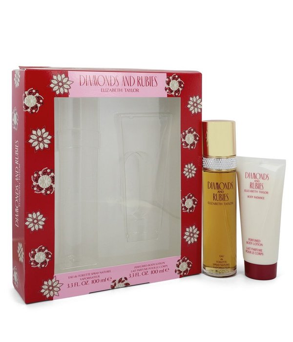 Elizabeth Taylor DIAMONDS & RUBIES by Elizabeth Taylor   - Gift Set - 100 ml Eau De Toilette Spray + 100 ml Body Lotion