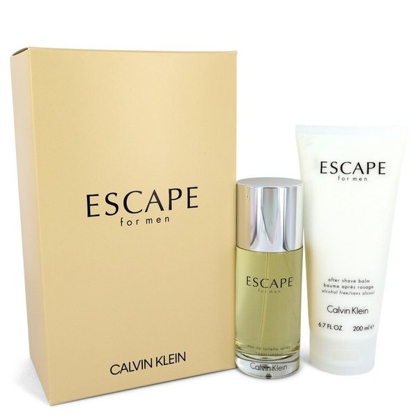 ESCAPE by Calvin Klein   - Gift Set - 100 ml Eau De Toilette Spray + 200 ml After Shave Balm