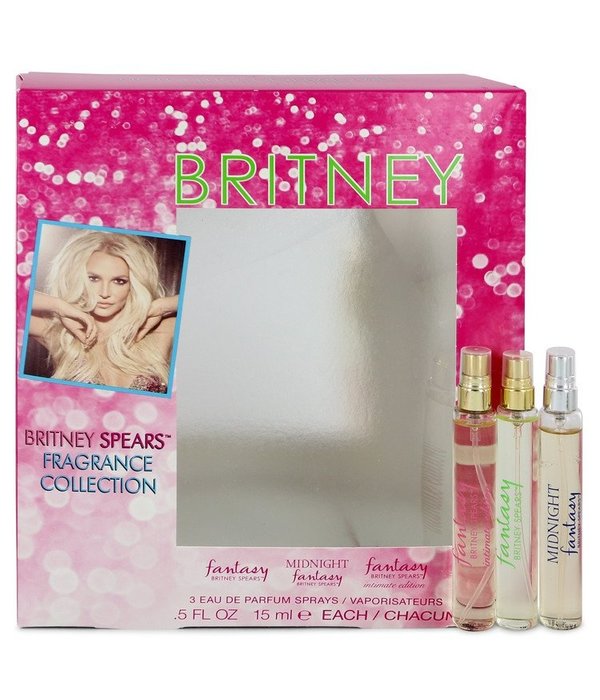 Britney Spears Fantasy by Britney Spears   - Gift Set - 10 ml Fantasy Min EDP Spray + 10 ml Fantasy Midnight Mini EDP Spray + 10 ml Fantasy Intimate Edition Mini EDP Spray (Manufacture FIlled 2/3)