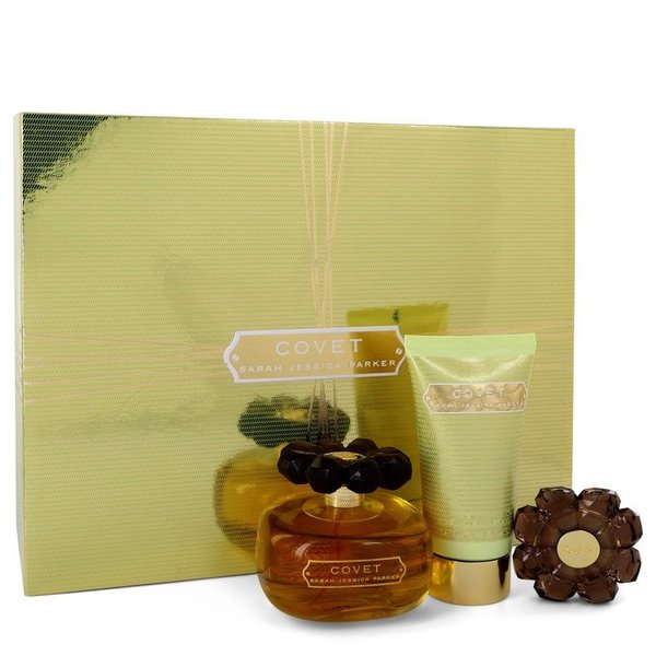 Covet by Sarah Jessica Parker   - Gift Set - 100 ml Eau De Parfum Spray + 70 ml Body Loiton + Perfume Compact