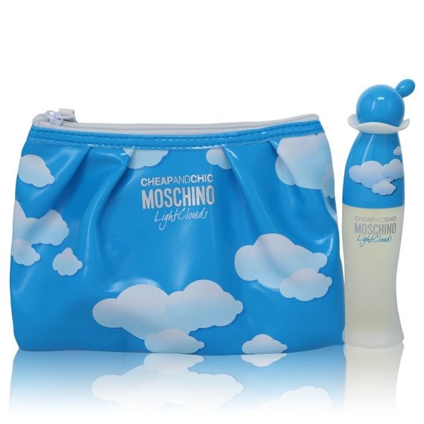 Cheap & Chic Light Clouds by Moschino   - Gift Set - 50 ml Eau De Toilette Spray with Free Cosmetic Pouch
