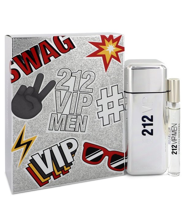 Carolina Herrera 212 Vip by Carolina Herrera   - Gift Set - 100 ml Eau De Toilette Spray + 10 ml Mini EDT Spray