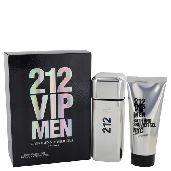 212 Vip by Carolina Herrera   - Gift Set - 100 ml Eau De Toilette Spray + 100 ml Shower Gel