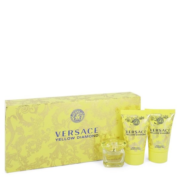 Versace Yellow Diamond by Versace   - Gift Set - 10 ml Mini EDP + 20 ml Body Lotion + 20 ml Shower Gel