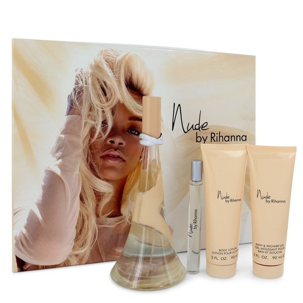 Nude by Rihanna by Rihanna   - Gift Set - 100 ml Eau De Parfum Spray + 90 ml Body Lotion + 90 ml Shower Gel + .390 ml Mini EDP Spray