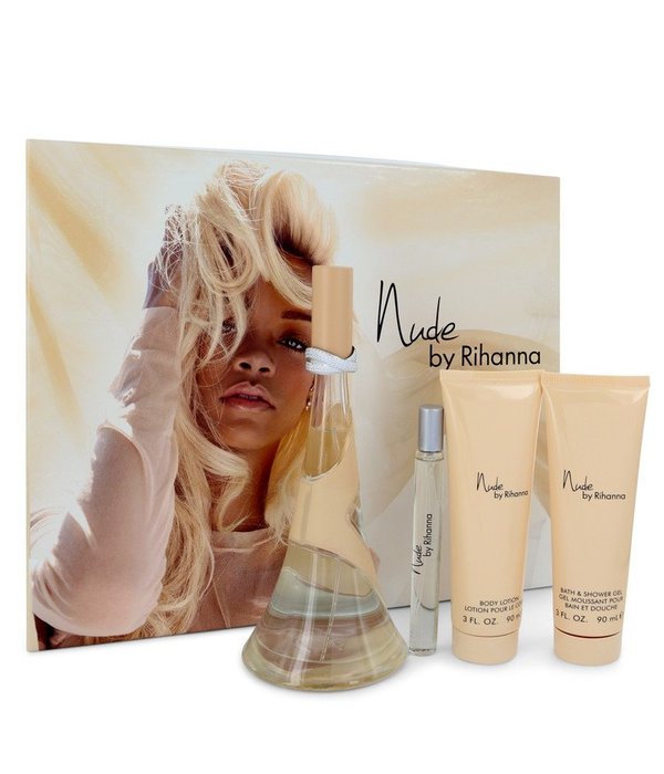 Rihanna Nude by Rihanna by Rihanna   - Gift Set - 100 ml Eau De Parfum Spray + 90 ml Body Lotion + 90 ml Shower Gel + .390 ml Mini EDP Spray