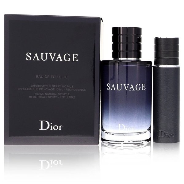 Sauvage by Christian Dior   - Gift Set - 100 ml Eau De Toilette Spray + 10 ml EDT Spray Refillable