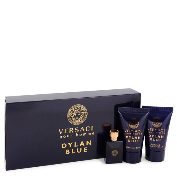 Versace Pour Homme Dylan Blue by Versace   - Gift Set - 10 ml Mini EDT + 20 ml After Shave Balm + 20 ml Shower Gel