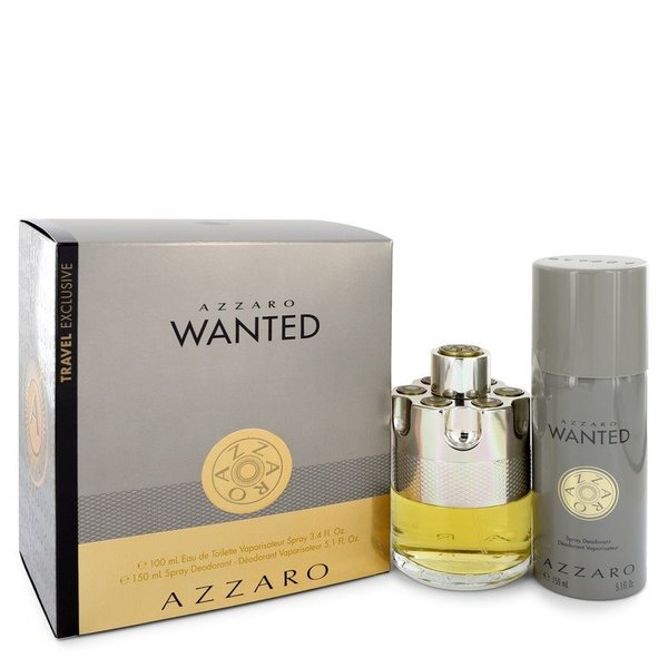 Azzaro Wanted by Azzaro   - Gift Set - 100 ml Eau De Toilette Spray + 150 ml Deodarant Spray