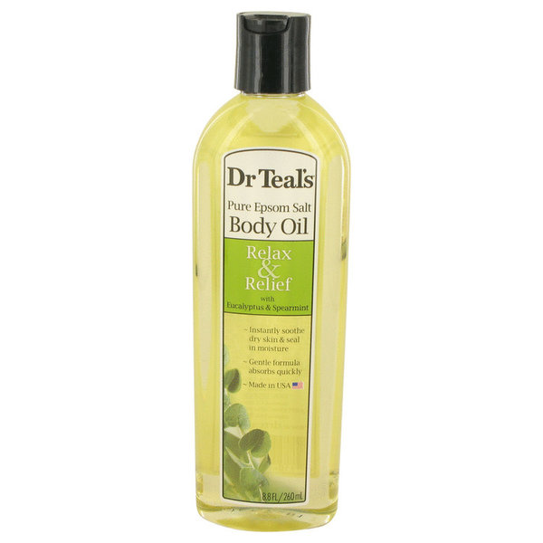 Dr Teal's Bath Additive Eucalyptus Oil by Dr Teal's 260 ml - Pure Epson Salt Body Oil Relax & Relief with Eucalyptus & Spearmint