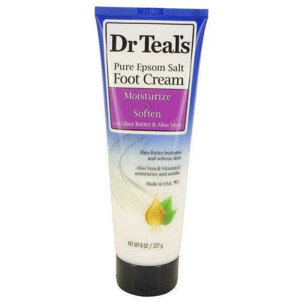 Dr Teal's Pure Epsom Salt Foot Cream by Dr Teal's 240 ml - Pure Epsom Salt Foot Cream with Shea Butter & Aloe Vera & Vitamin E