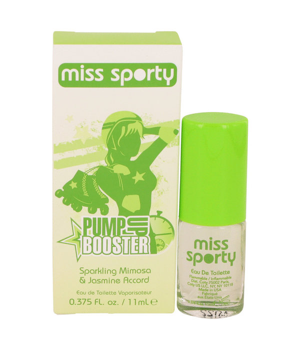 Coty Miss Sporty Pump Up Booster by Coty 11 ml - Sparkling Mimosa & Jasmine Accord Eau De Toilette Spray