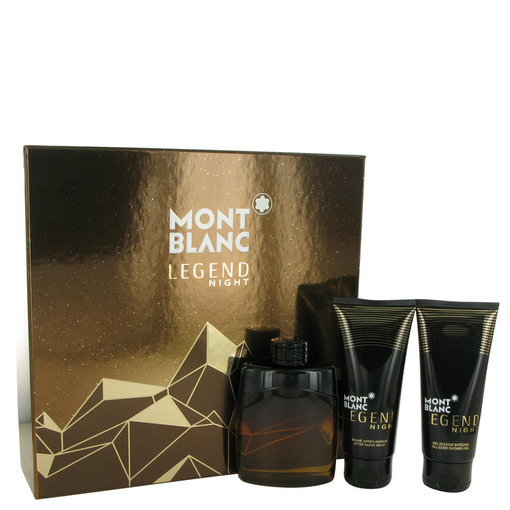 Mont Blanc Montblanc Legend Night by Mont Blanc   - Gift Set - 100 ml Eau De Parfum Spray + 100 ml After Shave Balm + 100 ml Shower Gel