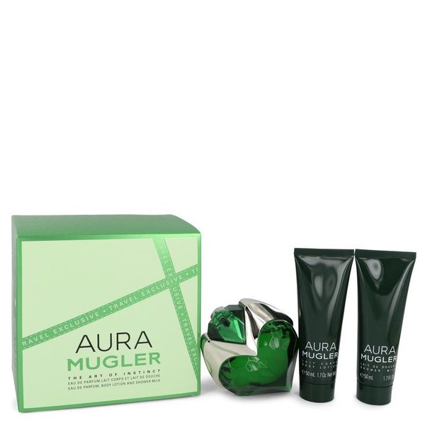 Mugler Aura by Thierry Mugler   - Gift Set - 50 ml Eau De Parfum Spray + 50 ml Body Lotion + 50 ml Shower Milk