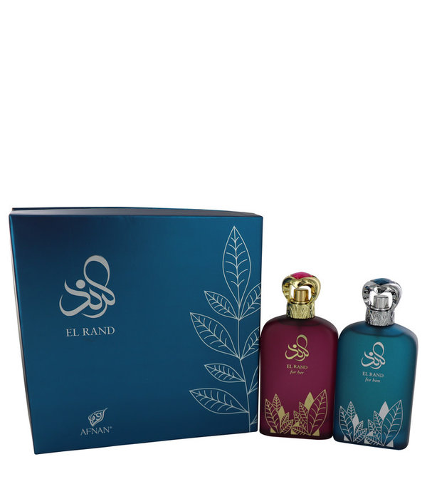 Afnan El Rand by Afnan   - Gift Set - El Rand Femme 100 ml Eau De Parfum Spray + 100 ml El Rand Homme Eau De Parfum Spray