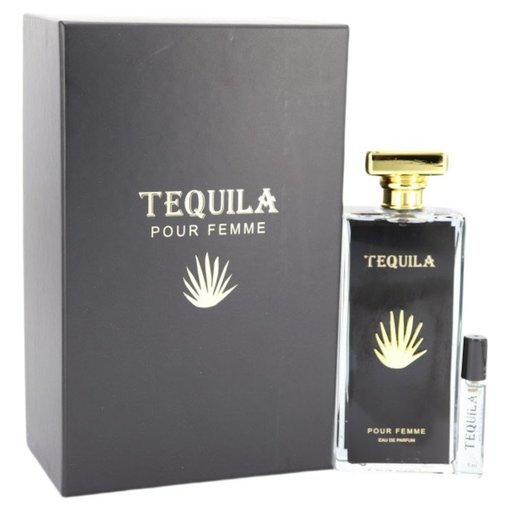 Tequila Perfumes Tequila Pour Femme Noir by Tequila Perfumes 100 ml - Eau De Parfum Spray with Free Mini 10 ml EDP