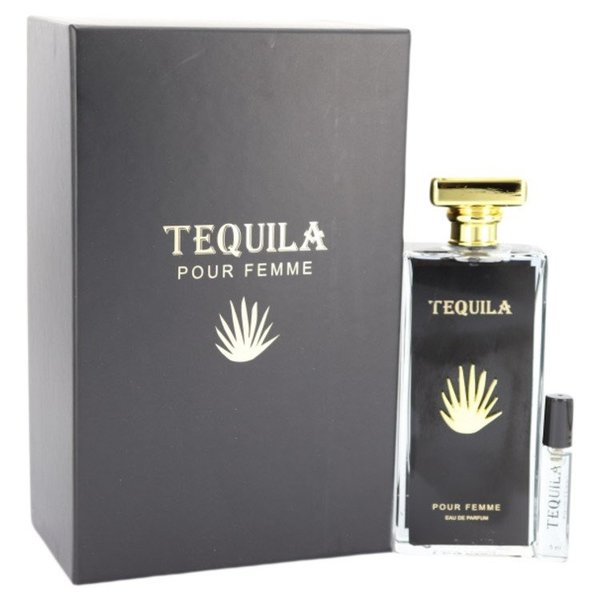 Tequila Pour Femme Noir by Tequila Perfumes 100 ml - Eau De Parfum Spray with Free Mini 10 ml EDP