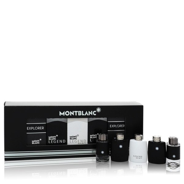 Montblanc Explorer by Mont Blanc   - Gift Set - 2 x 0.15 Mini EDT in Montblanc Legend + 2 x .15 Mini EDP Spray in Montblanc Explorer + 0 ml Mini EDT in Montblanc Legend Spirit
