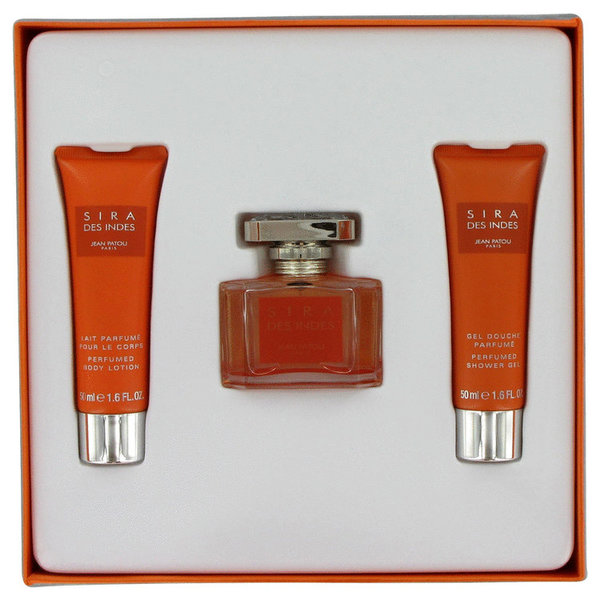 Sira Des Indes by Jean Patou   - Gift Set - 50 ml Eau De Parfum Spray + 50 ml Body Lotion + 50 ml Shower Gel