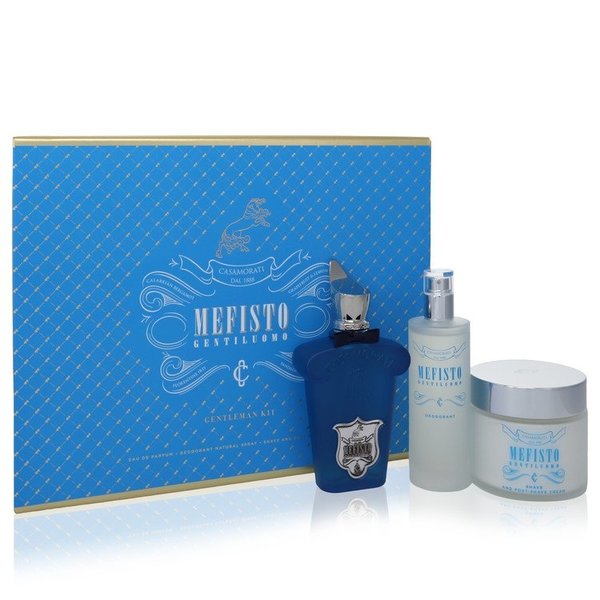 Mefisto Gentiluomo by Xerjoff   - Gift Set - 100 ml Eau De Parfum Spray + 100 ml Deodorant Spray + 200 ml Shave and Post Shave Cream