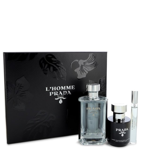 Prada Prada L'homme by Prada   - Gift Set - 100 ml Eau De Toilette Spray + 10 ml Mini EDT Spray + 100 ml Shower Cream