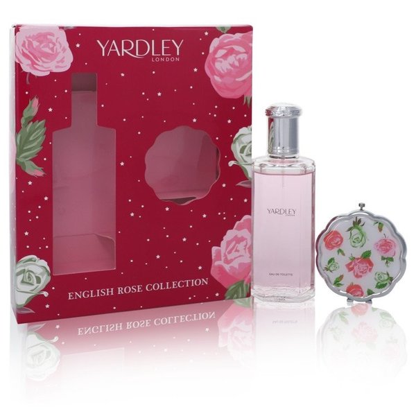 English Rose Yardley by Yardley London   - Gift Set - 120 ml Eau De Toilette Spray + Compact Mirror