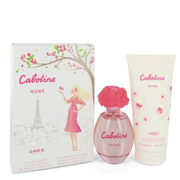 Cabotine Rose by Parfums Gres   - Gift Set - 100 ml Eau De Toilette Spray + 200 ml Body Lotion